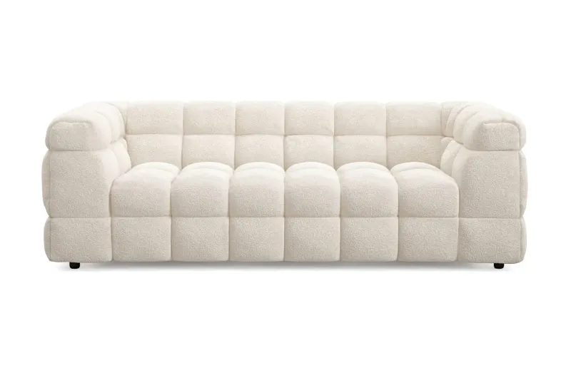 Elise 3-sits Bubblig Soffa - Beige Teddy — Andrarum