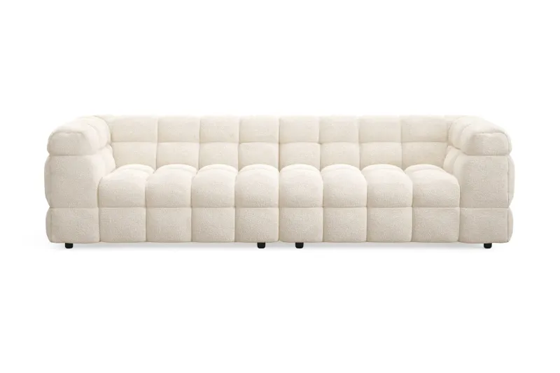 Elise 4-sits Bubblig Soffa - Beige Teddy — Andrarum