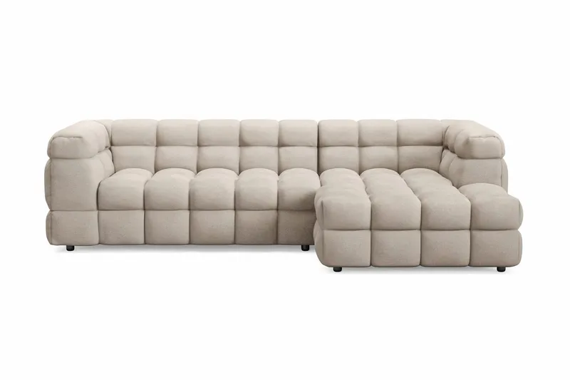 Elise 4-sits Bubblig Soffa med Divan Höger - Beige (Art.nr 3060002) — Andrarum