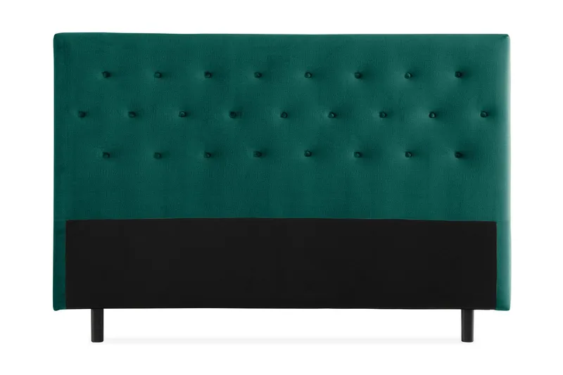 Ella Sänggavel 160 cm Knappar - Grön/Sammet — Grön/Sammet