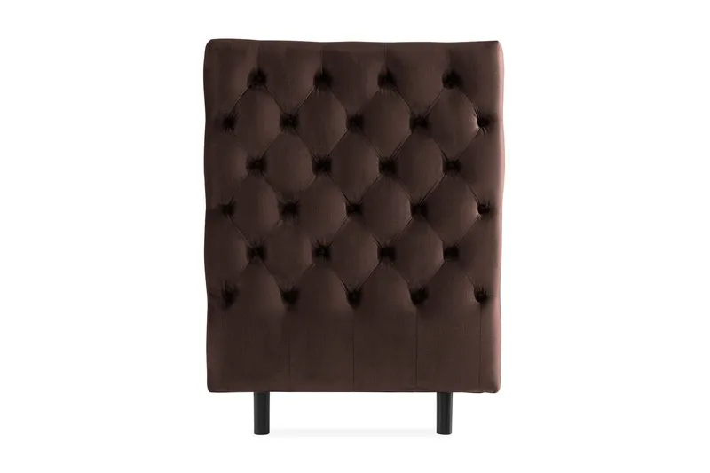 Ella Sänggavel 90 cm Djuphäftad - Brun/Sammet — Brun/Sammet