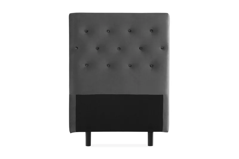 Ella Sänggavel 90 cm Knappar - Mellangrå/Sammet — Mellangrå/Sammet