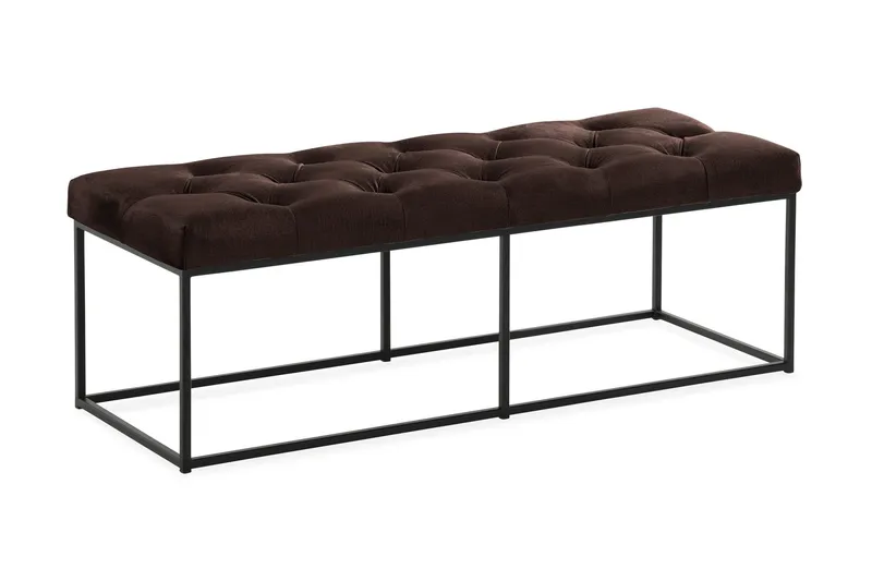 Ella Sittbänk 120cm Djuphäftad - Brun/Sammet — Brun/Sammet