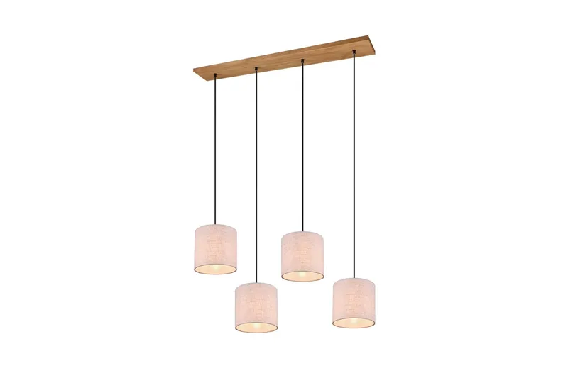 Elmau Taklampa 4L E27 trä/ beige - Trä/Beige — Trio Lighting
