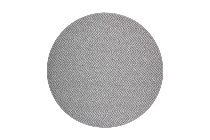 Elsa Matta Rund 133 cm Grå - Vm Carpet — VM Carpet