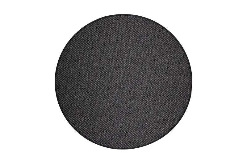 Elsa Matta Rund 160 cm Svart - Vm Carpet — VM Carpet