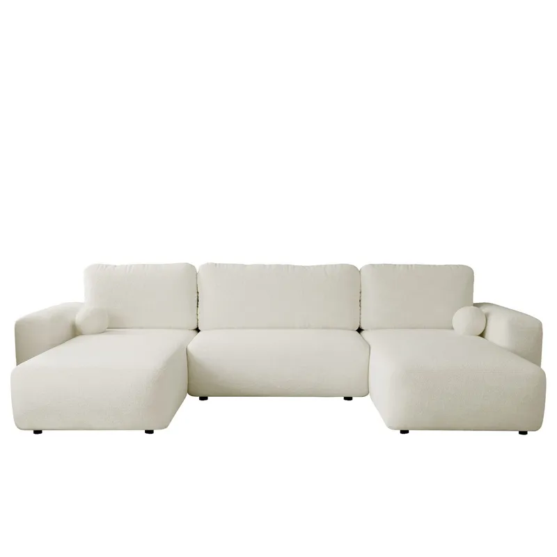 Elvior 5-sits U-formad bäddsoffa med dubbeldivan - vit (Art.nr 3433591) — vit
