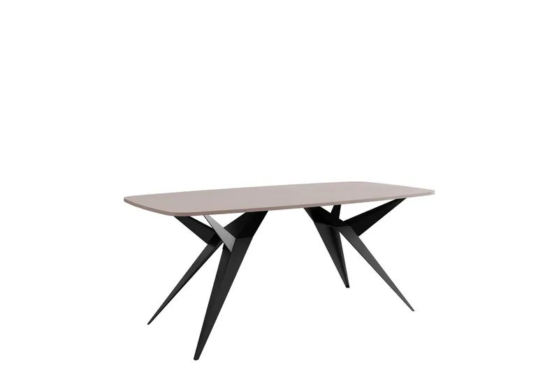 Elvora Matbord 160 cm Rektangulär - Beige/Svart — Beige/Svart