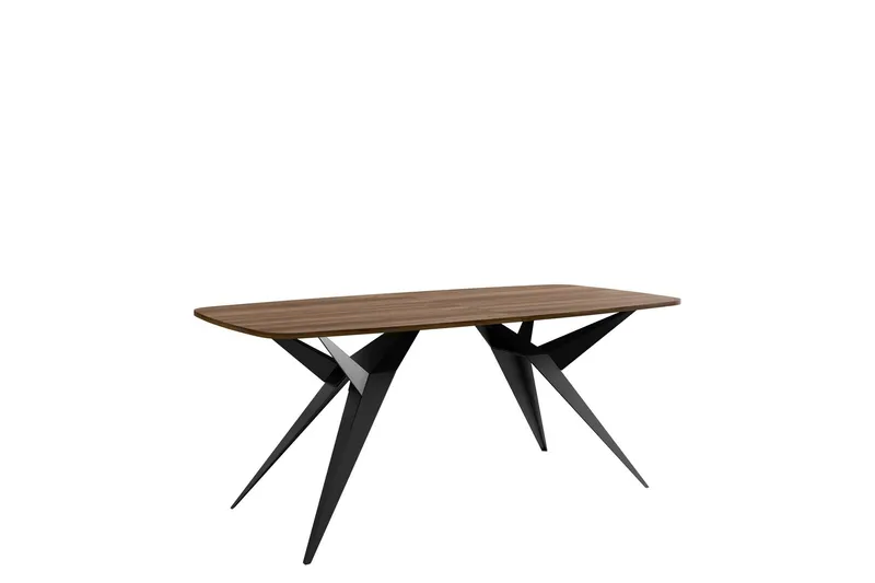 Elvora Matbord 160 cm Rektangulär - Brun/Svart (Art.nr 3116536) — Brun/Svart