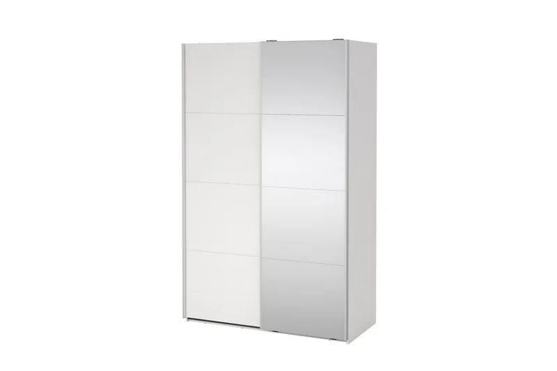 Elvos Garderob med Spegel 139x220 cm - Vit — Tvilum