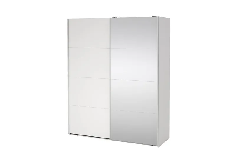 Elvos Garderob med Spegel 179x220 cm - Vit — Tvilum