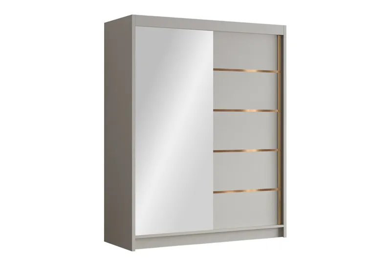 Emet Garderob med Spegel 150x200 cm - Beige — Beige