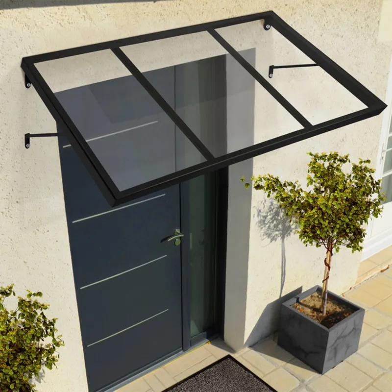 Entrétak 113x80cm | Kallvalsat stål | Polykarbonat — Lyfco