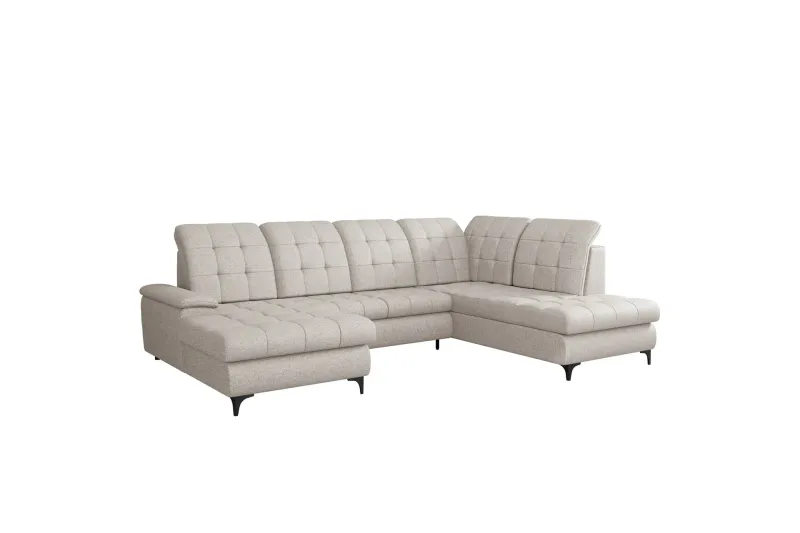 Enzo Bäddsoffa med Divan och Schäslong 4-sits - Beige (Art.nr 3078404) — Beige