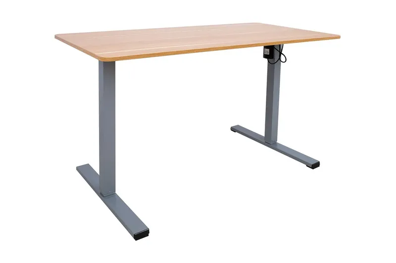 Ergo Optimal Skrivbord med motor 120x60 cm Trä/Grå