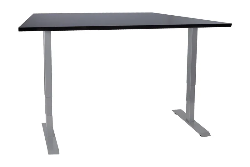 Ergosum 2 Skrivbord 140 cm Höj-och Sänkbar - Svart — Svart