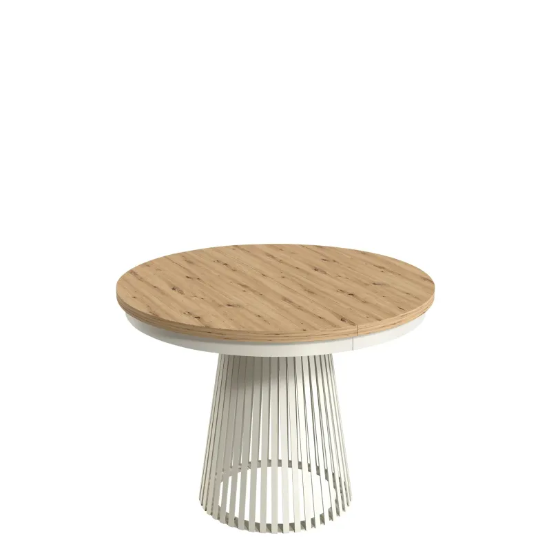 Erylan Matbord rund förlängningsbart 100-180 cm - beige, natur — beige, natur