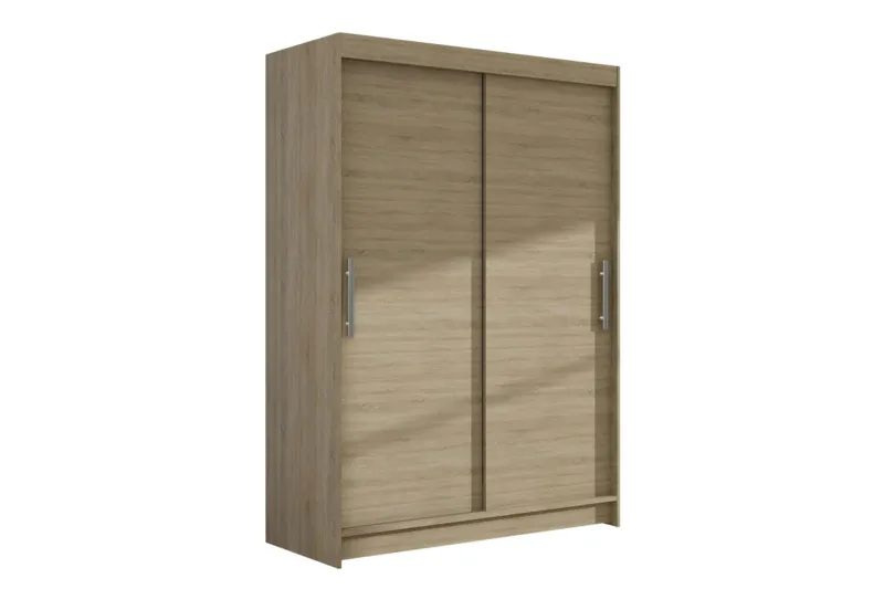 Estella Garderob 120 cm Skjutdörrar - Beige/Trä/Natur — Beige/Trä/Natur