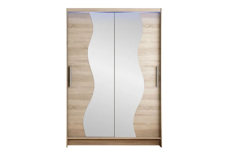 Estella Garderob med Spegel 120x200 cm - Beige (Art.nr 3067704) — Beige