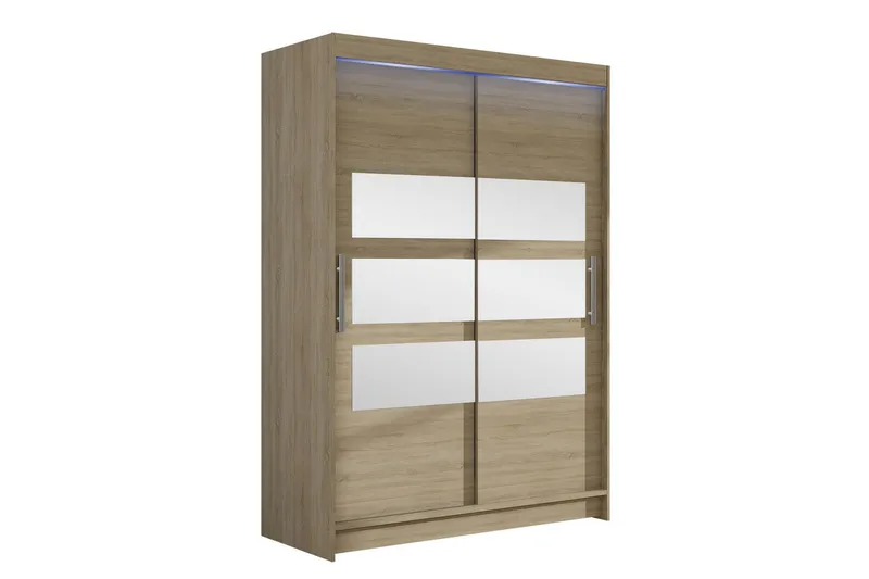 Estella Garderob med Spegel 120x200 cm - Beige (Art.nr 3067574) — Beige