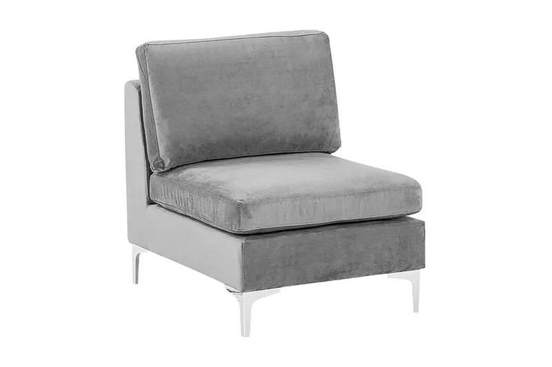 Evja 1-sits Modul - Sammet/Grå — Sammet/Grå