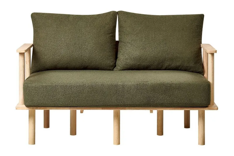 Fadey Soffa 2-sits - Grön/Ljust trä — Grön/Ljust trä