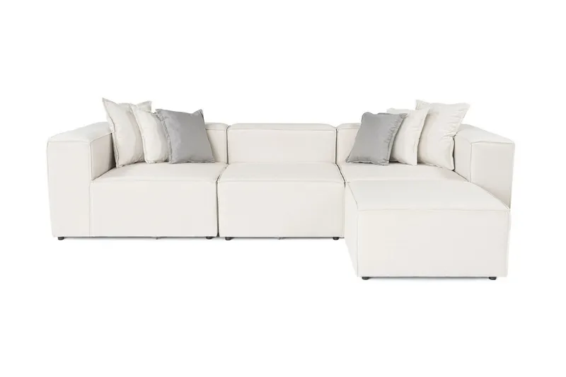 Fahmida Soffa med Divan 3-sits - Ecru — Ecru