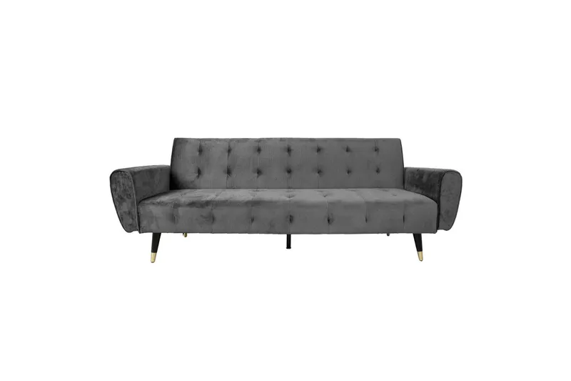 Falun Bäddsoffa 214x83 cm Grå Sammet