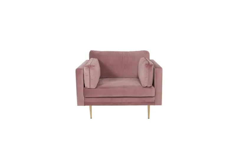Fåtölj Boom Sammet - Rosa — Venture Home