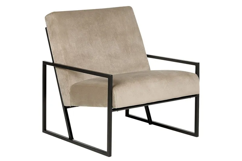 Fåtölj Delary - Taupe, svart — Taupe, svart