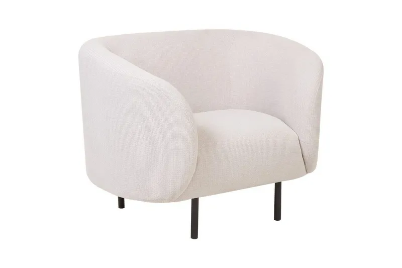 Fåtölj Loen - Ljusbeige, svart/Polyester — Ljusbeige, svart/Polyester