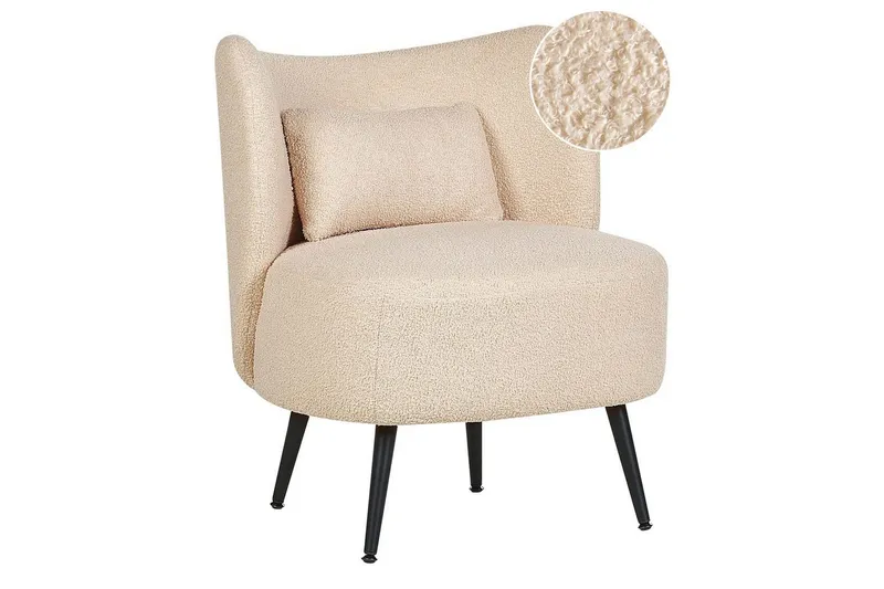 Fåtölj Otsby - Beige, svart — Beige, svart