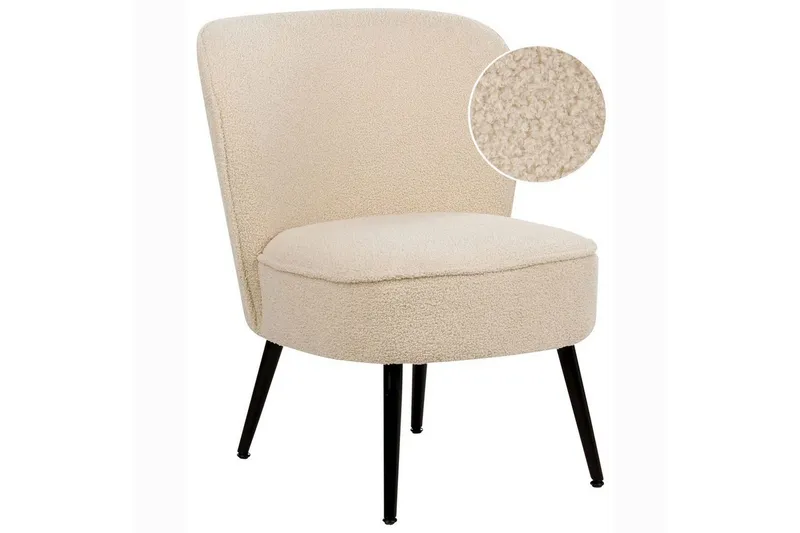 Fåtölj Voss - Beige, svart — Beige, svart
