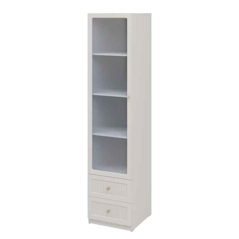 Fayric Vitrinskåp 46x201 cm - Beige — Beige
