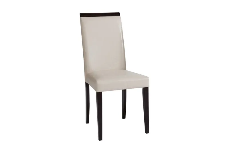 Femie Matstol Konstläder 2-pack - Beige/Mörkt Trä — Loft24