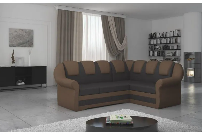 Fica Hörnbäddsoffa - Brun/Beige — Brun/Beige