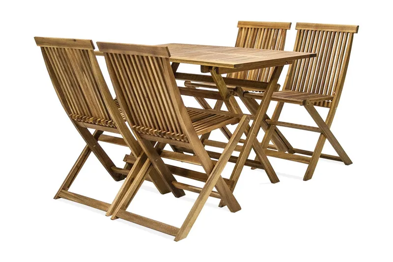 Finlay Matgrupp Utomhus 110x75 cm + 4 Utestolar - Akacia (Art.nr 734172) — Akacia