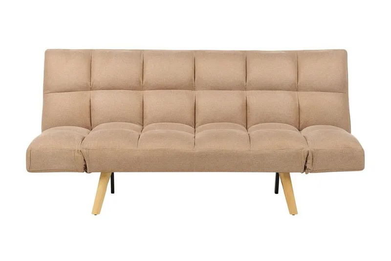 Fiora Bäddsoffa 3-sits - Brun/Ljust trä — Brun/Ljust trä