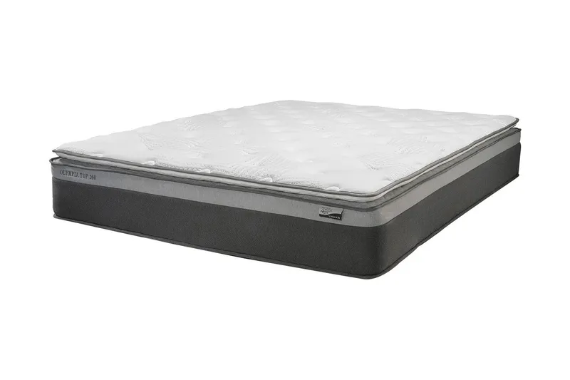 Fjädermadrass Harmony Top Pocket 160x200xh33 cm - Vit/Grå — Vit/Grå