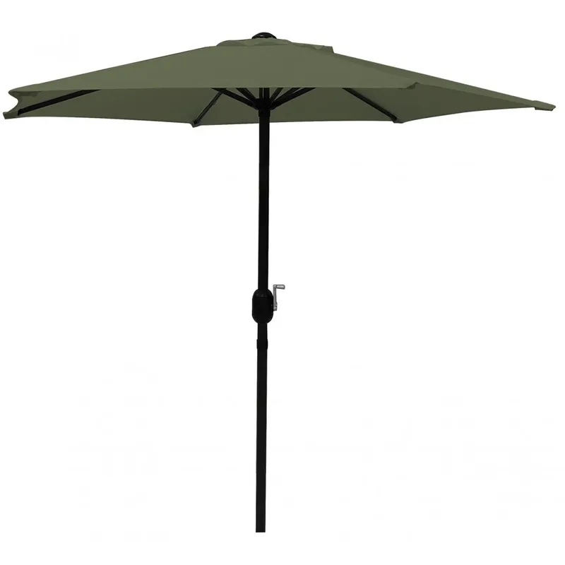 Fjällbacka parasoll i mörkgrönt - Ø300 cm — -