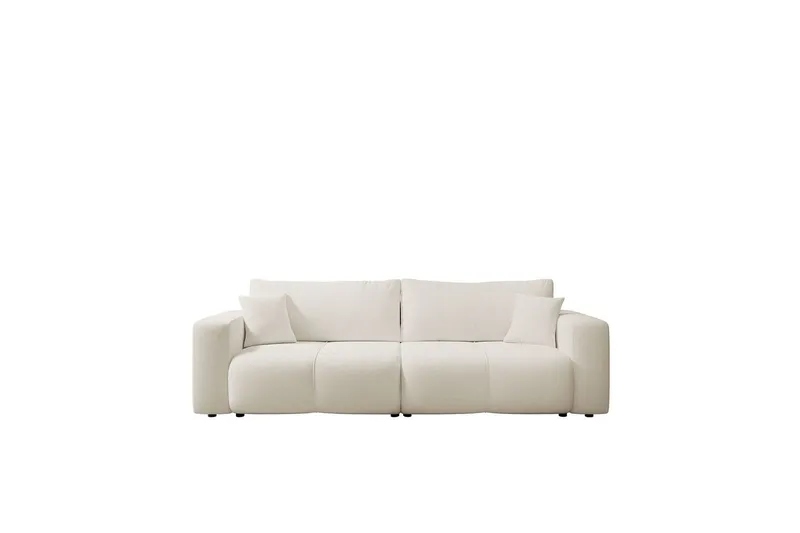 Flo Bäddsoffa 3-sits i Plysch - Grå — Grå