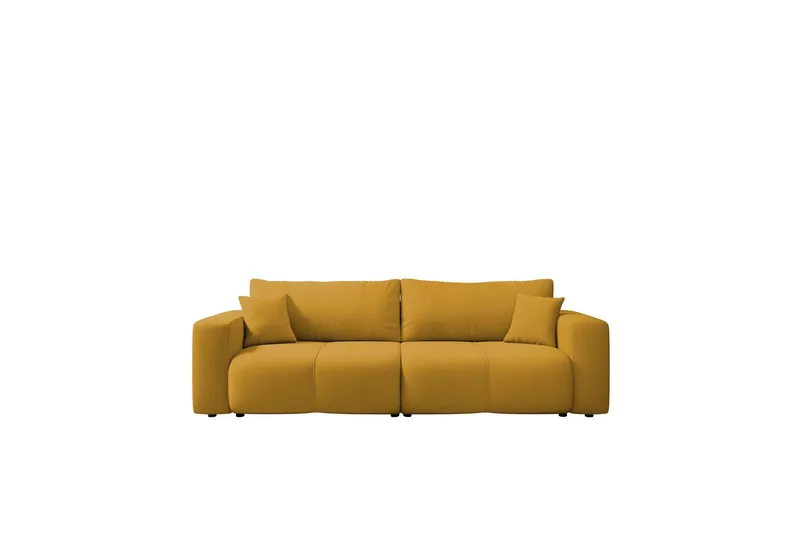 Flo Bäddsoffa 3-sits i Plysch - Gul — Gul