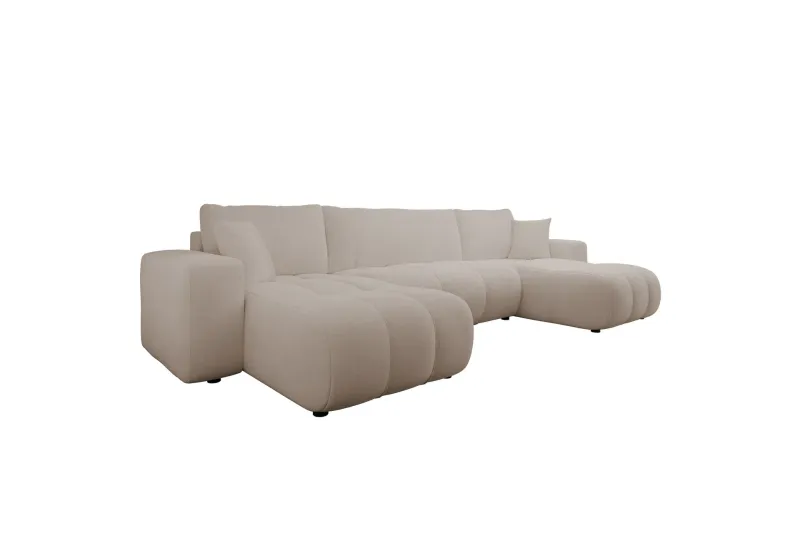 Flo Bäddsoffa Dubbeldivan 4-sits i Plysch - Beige (Art.nr 3079516) — Beige