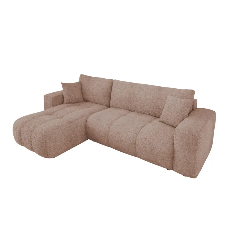 Flo Bäddsoffa med Divan 3-sits - Rosa — Rosa