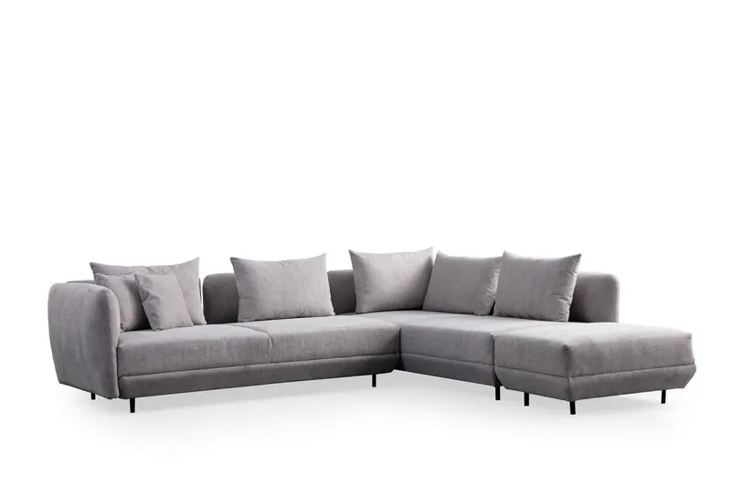 Floransa 4-sits Soffa med Divan - Ljusgrå — Ljusgrå