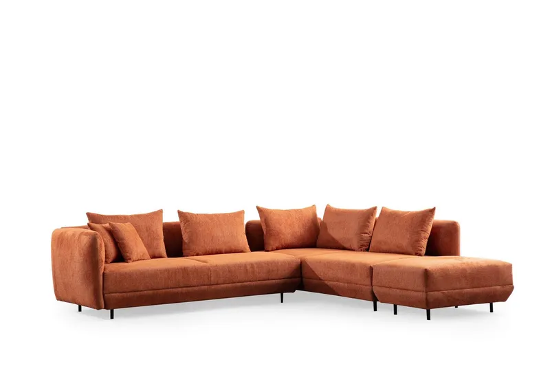 Floransa 4-sits Soffa med Divan - Orange — Orange