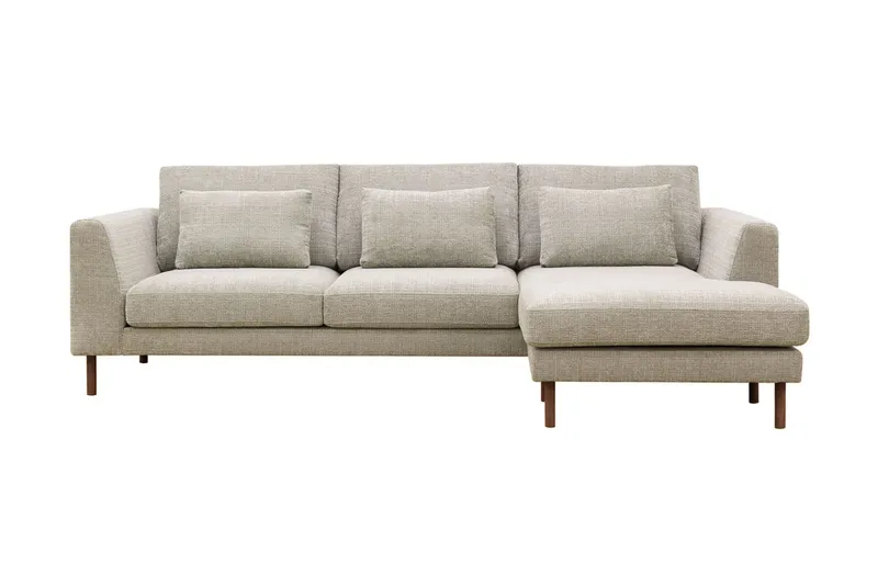 Florenz 3-sits Högervänd L-formad Divansoffa i Chenille - Grå / Beige (Art.nr 3062177) — Scandi Days