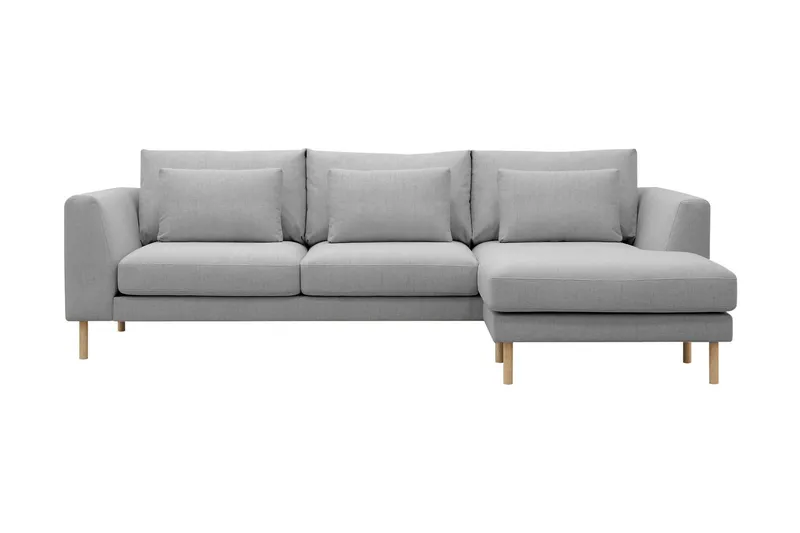 Florenz 3-sits Högervänd L-formad Divansoffa i Tyg - Ljusgrå (Art.nr 3062178) — Ljusgrå
