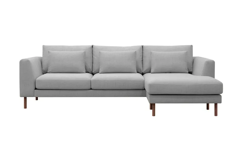 Florenz 3-sits Högervänd L-formad Divansoffa i Tyg - Ljusgrå (Art.nr 3062115) — Ljusgrå