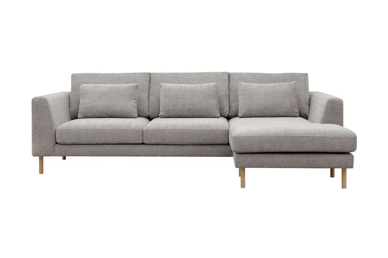 Florenz 3-sits Soffa med Divan Höger - Ljusgrå (Art.nr 3062094) — Ljusgrå